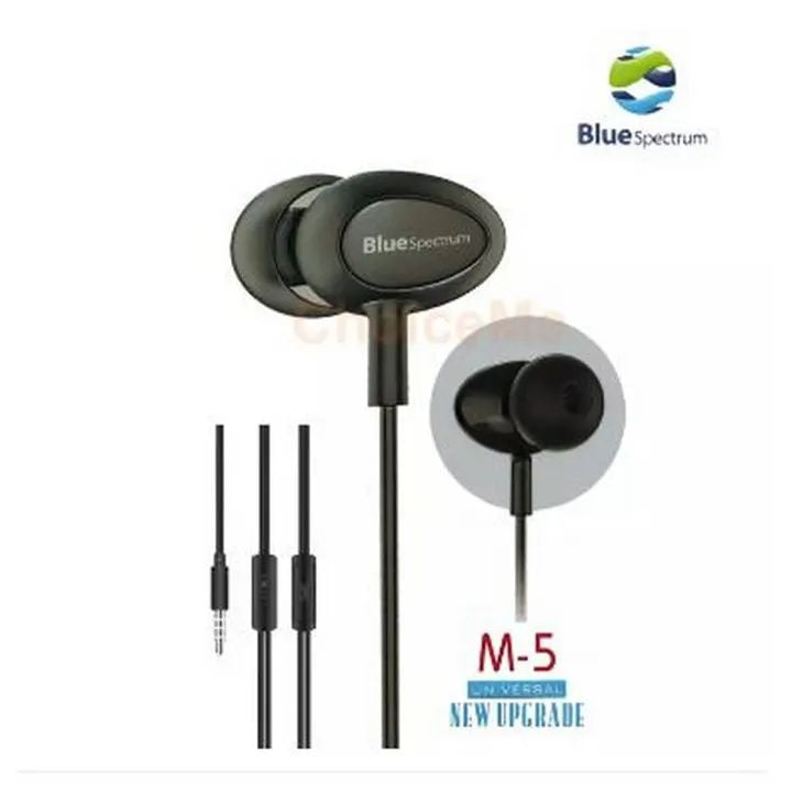Original Blue Spectrum M5 M-5 Handfree Stereo Earphones High Base For Gamers